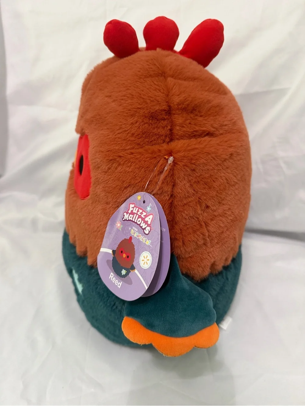 NWT-Squishmallows Fuzz a Mallows Reed Bird Plush retail exclusive - Brown & Teal